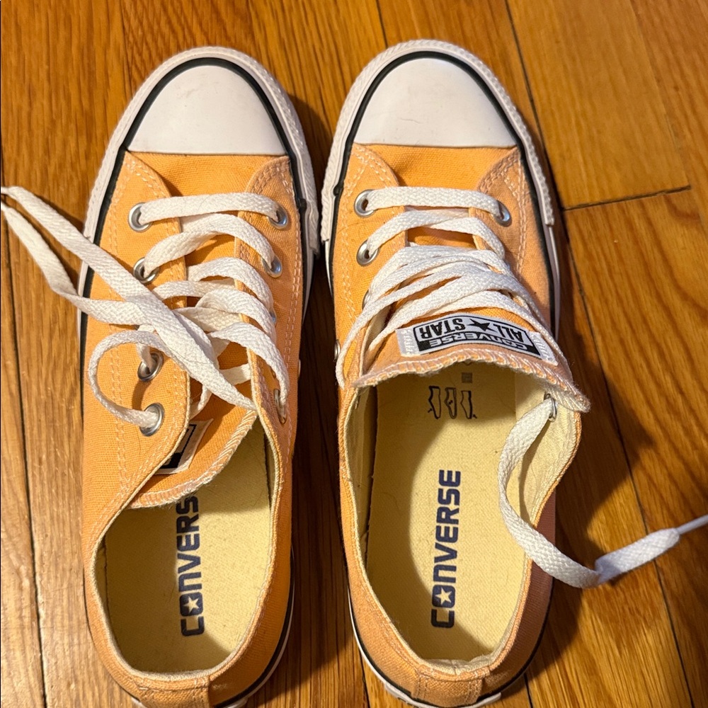 Converse Peach Canvas Sneakers